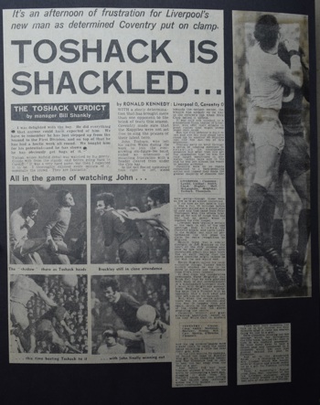 Toshack is shackled